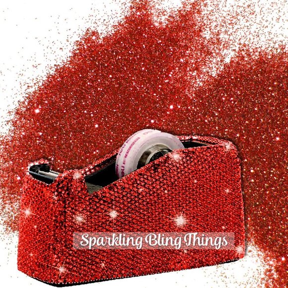 NWT Sparkling Bling Swarovski Crystal Rhinestone Desk Set: Red +  FREE G… - Picture 4 of 16